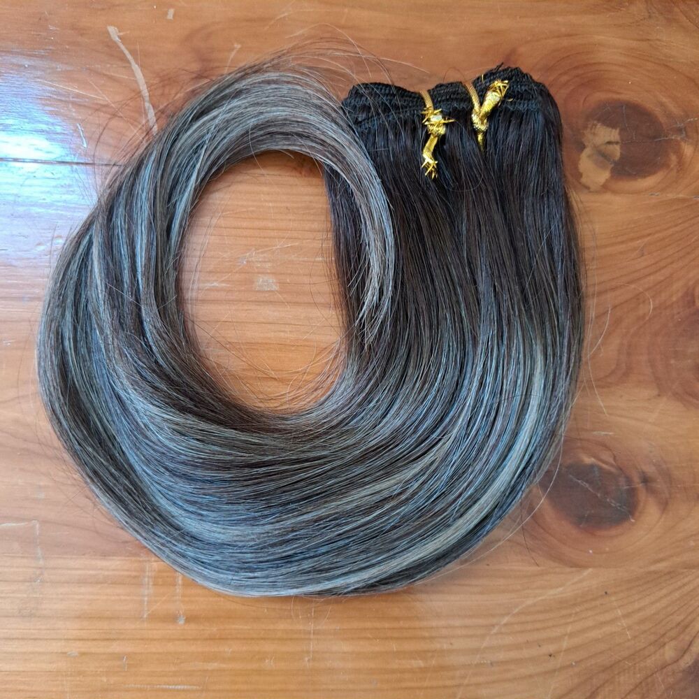 LAAVOO 100% Real Human Hair Extensions 12" Balayage